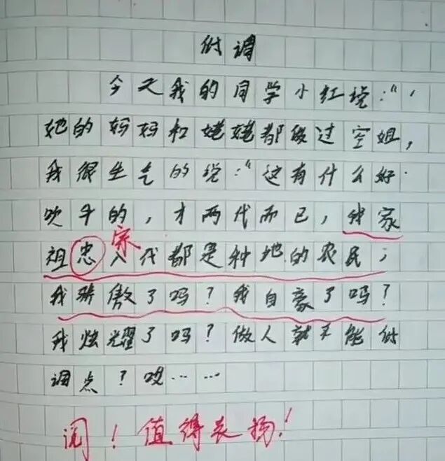 小学生作文孤独火了老师满分评论直呼天才看哭了 配图17